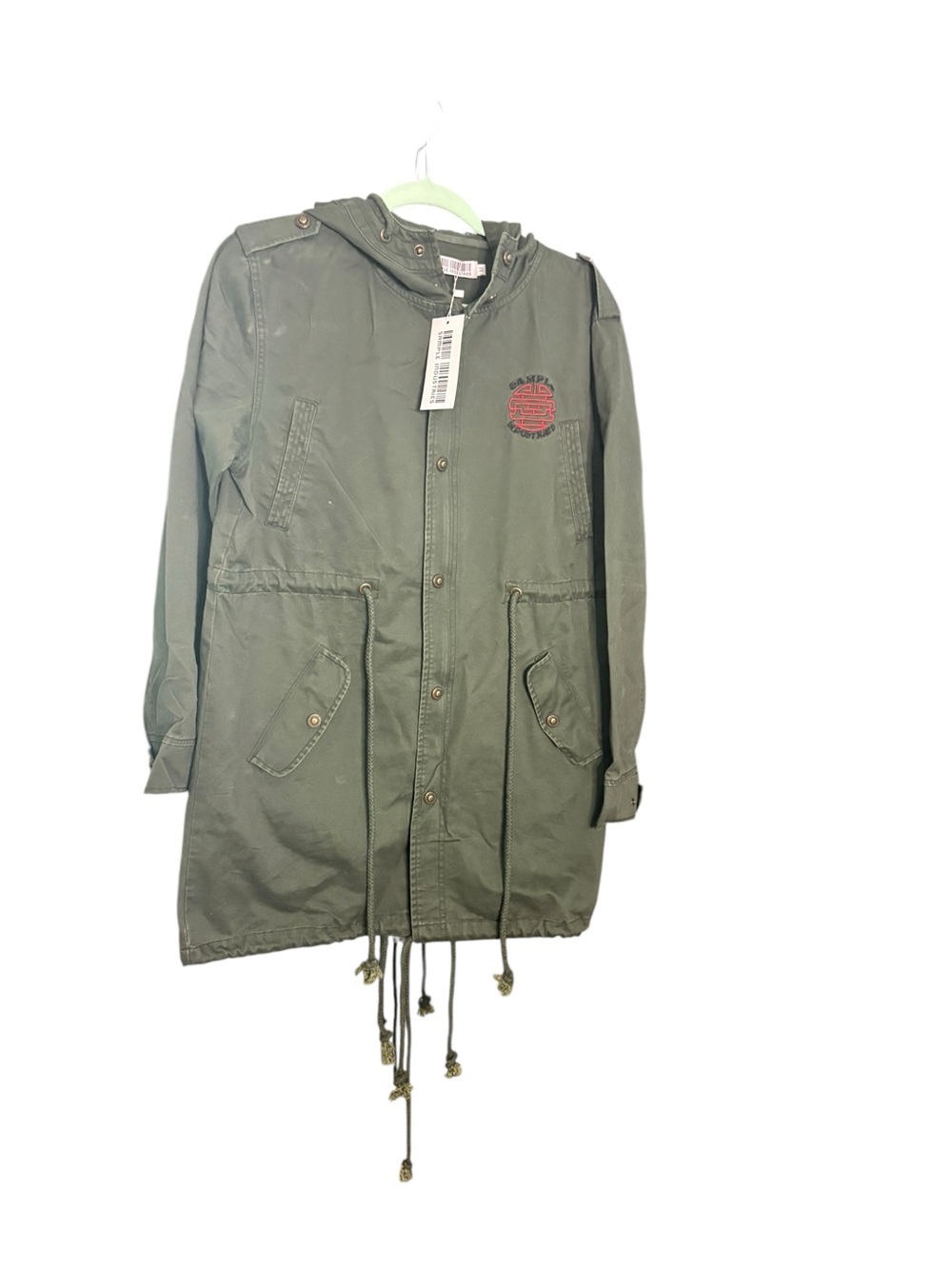 Sample Industries SMPL Men's Olive Green Military Field Parka with Hood NWT sz M